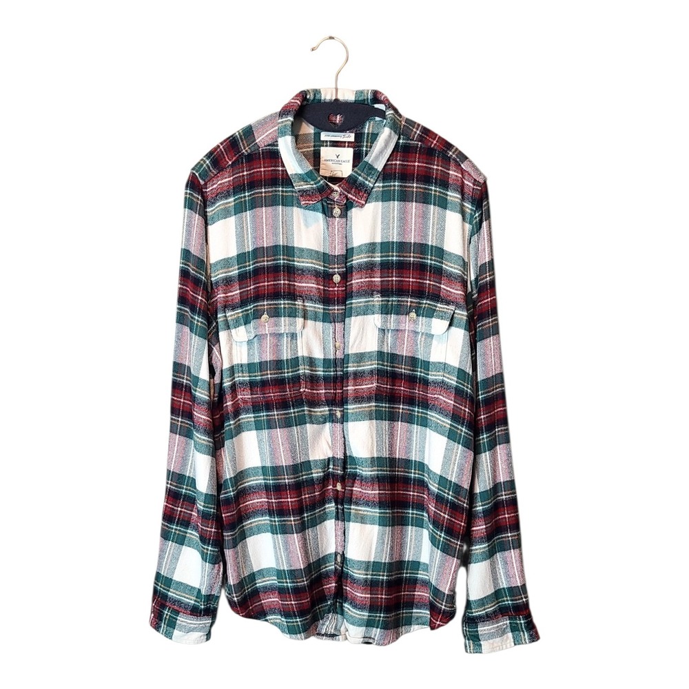 American Eagle Ahh-Mazingly Soft Classic Fit Flannel Shirt Women's Size XL Fall